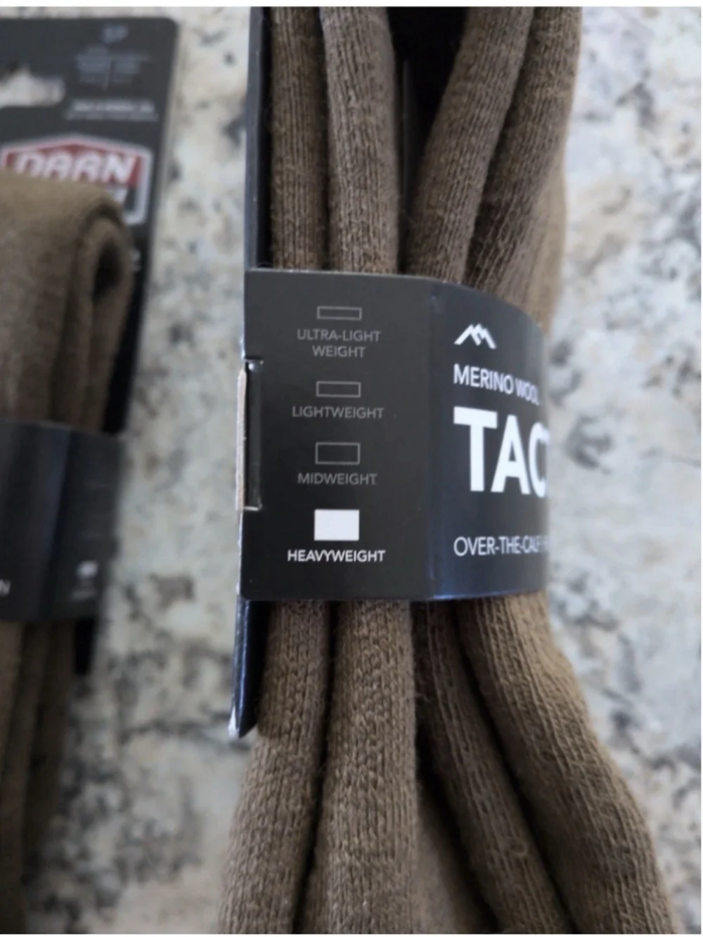 3 DARN TOUGH T450 Coyote Over Calf Heavyweight Tactical Sock FullCushion XSmall